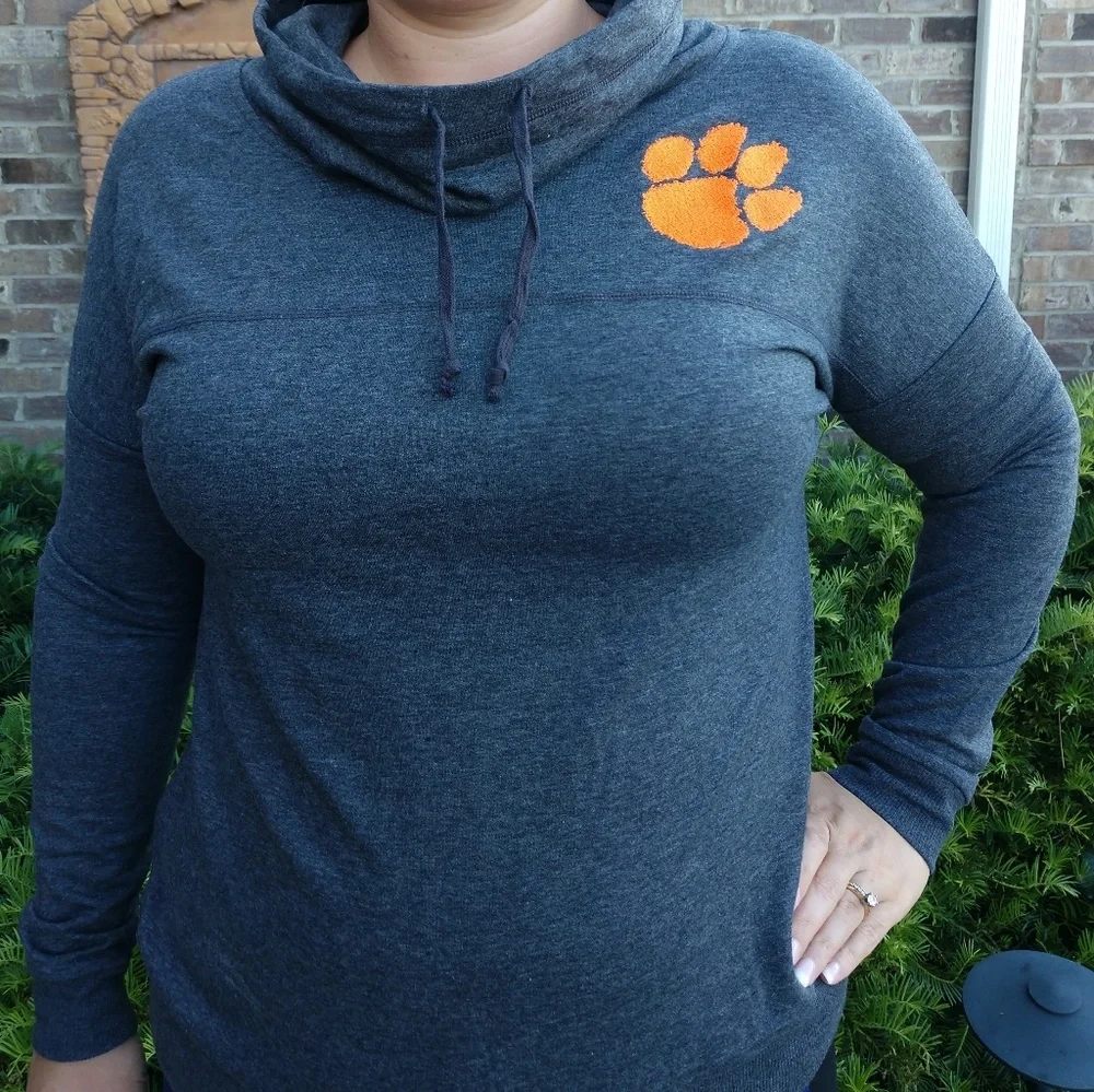 Women's Clemson cowl neck pullover - Picture 4 of 4